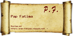 Pap Fatima névjegykártya
